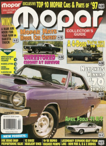 MOPAR COLLECTORS GUIDE 1998 FEB - RAM AIR HOODS FOR DAKOTA & RAM